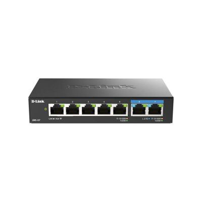 7. Switch sieciowy D-Link DMS-107/E łącza sieciowe Nie zarządzany Gigabit Ethernet (10/100/1000) Czarny