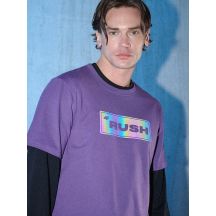 T-shirt regular z nadrukiem męski 4F 4FRSS26TTSHM3659-50S