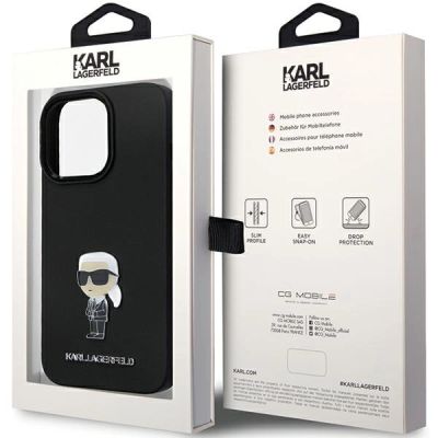 8. Etui Karl Lagerfeld Silicone Ikonik Metal Pin na iPhone 14 Pro Max - czarne