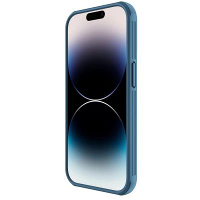 2. Nillkin CamShield Pro Case etui iPhone 14 Pro Max pancerny pokrowiec osłona na aparat kamerę niebieski