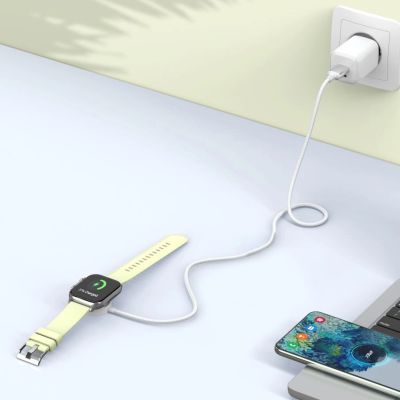 4. Ładowarka indukcyjna Tech-Protect UltraBoost USB-A do Apple Watch 1m - biała