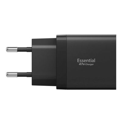 3. Ładowarka sieciowa Spigen Essential EE472EU 2-porty USC-C 47W - czarna