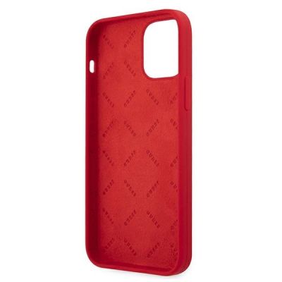 7. Etui Guess Peony Collection na iPhone 12 Pro Max - czerwone