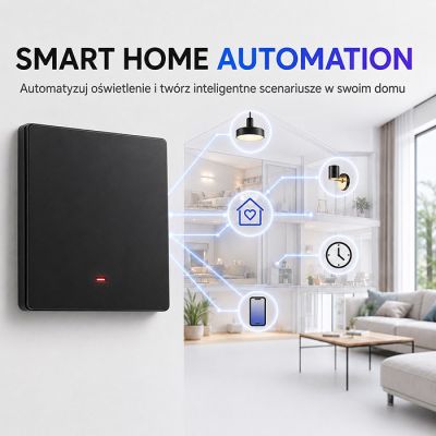 2. QOLTEC WŁĄCZNIK/WYŁĄCZNIK ŚWIATŁA | 1-KANAŁOWY | WI-FI | TIMER | TUYA | CZARNY