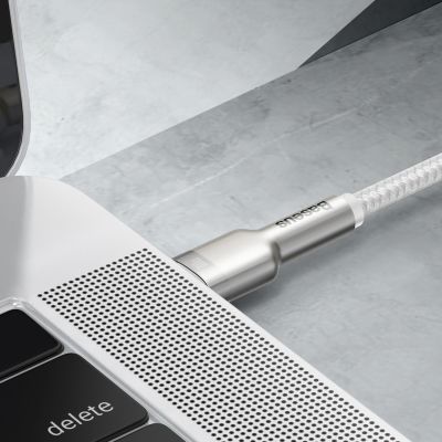 8. Kabel Baseus Cafule Metal 100W USB-C - USB-C 2m - biały