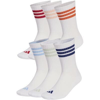 5. Skarpety adidas 3-Stripes Essentials Cushioned Crew 6 Pak białe KE5493