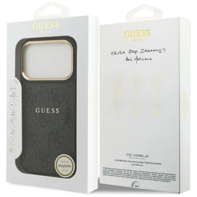 8. Etui Guess 4G PU Classic Logo MagSafe na iPhone 17 Pro - czarne
