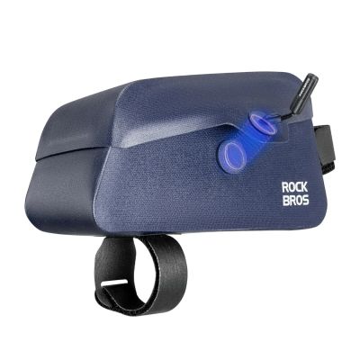 3. Torba rowerowa Rockbros 30120122006 na ramę wodoodporna z magnetycznym zapięciem 0,9L - niebieska