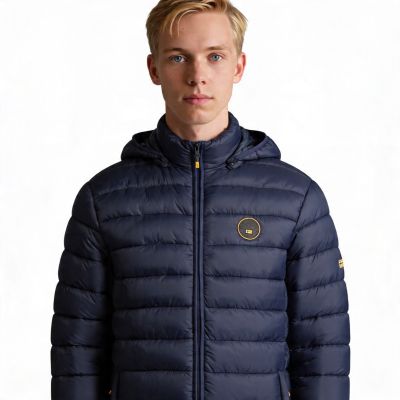 10. Kurtka męska Geographical Norway AMIGOBADGE LONG HOOD DB NAVY MEN 233 NAVY (WY8852H/GN-MARINE)