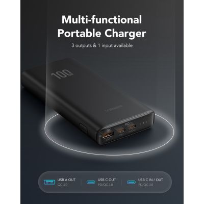 3. VEGER T100 bank mocy Litowo-jonowa (Li-Ion) 20000 mAh Czarny