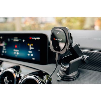 4. Verbatim Charge 'n' Drive Qi2 Smartfon Czarny USB Bezprzewodowe ładowanie Szybkie ładowanie Automatyczna