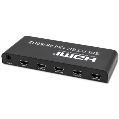 10. QOLTEC ROZDZIELACZ SPLITTER 4XHDMI 4KX2K | 6GB/S | 60HZ