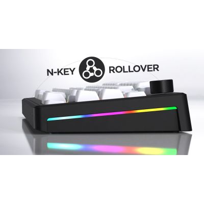 18. HATOR Skyfall 80 MAG ULTRA 8K klawiatura Gaming USB QWERTY US English Czarny, Biały