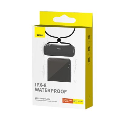 6. Etui Baseus AquaGlide BS-PC029 wodoodporne IPX8 z systemem Slide Lock - czarne