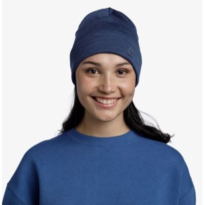 6. Czapka BUFF MERINO HEAVYWEIGHT BEANIE SOLID NIGHT BLUE
