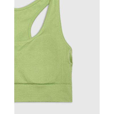 9. Biustonosz treningowy bezszwowy z niskim wsparciem damski 4F 4FRSS25USBAF154-42S