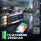 12. Extralink RADIO AWARYJNE BLUETOOTH SOLARNE Z KORBKA DYNAMO POWERBANK 4000MAH Z LATARKA SOS BT-4000 Przenośny Analogowe i cyfrowe Czarny, Pomarańczowy