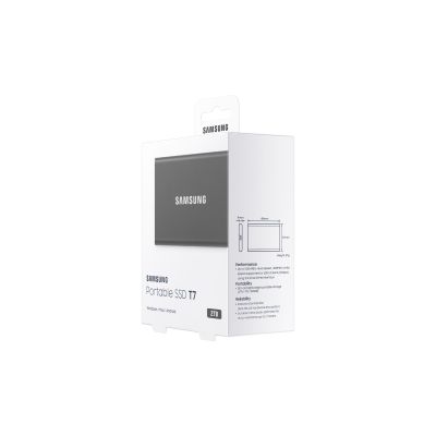 28. Samsung Portable SSD T7 2 TB USB Type-C 3.2 Gen 2 (3.1 Gen 2) Szary