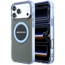 Etui Mercedes AMG IML Transparent Bicolor Block MagSafe na iPhone 18 Pro Max / 17 Pro Max - czarno-niebieskie