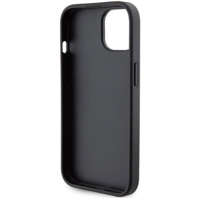 7. Etui Karl Lagerfeld Gripstand Saffiano Choupette Pins na iPhone 15 Plus / 14 Plus - czarne