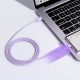 7. Kabel Joyroom Multi-Color Series A14 USB-A / USB-C 3A 1.2 m - fioletowy