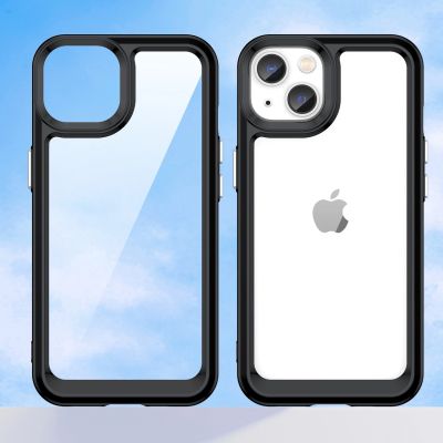 8. Outer Space Case etui iPhone 14 Plus sztywny pokrowiec z żelową ramką czarny