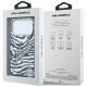 8. Etui Karl Lagerfeld IML Signature Zebra Glitter MagSafe na iPhone 17 Pro / 18 Pro - złote