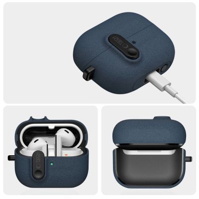 4. Etui Tech-Protect Slim Hook na Samsung Galaxy Buds 3 / 3 FE / 3 Pro - granatowe