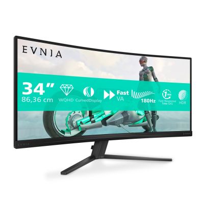 21. Monitor komputerowy Philips Evnia 34M2C3500L/00 86,4 cm (34") 3440 x 1440 px Wide Quad HD LCD Czarny