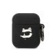 Etui Karl Lagerfeld Silicone Choupette Head 3D na AirPods 1/2 - czarne