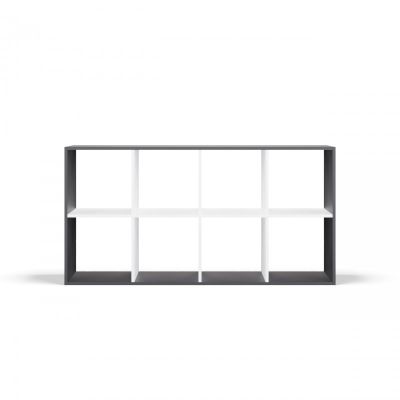 2. REGAŁ MALAX 2X4 ANTRACYT/BIEL