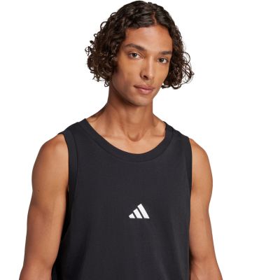 4. Koszulka męska adidas Essentials Small Logo Tank czarna JE8986