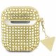 2. Etui Guess Rhinestone Triangle Charm na AirPods 1/2 - złote