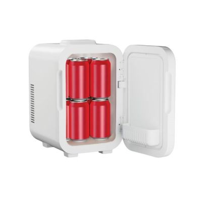 3. Mini lodówka z lusterkiem do makijażu LED ELLE 8L biała