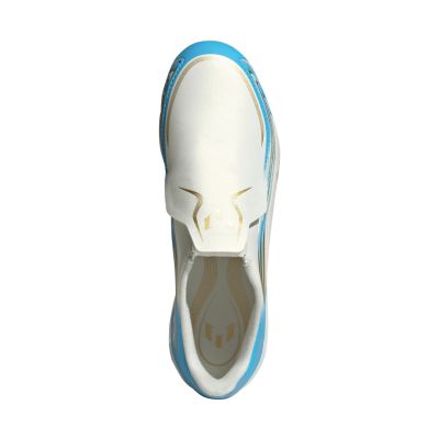 4. Buty piłkarskie dla dzieci adidas F50 Messi League LL FG biało-niebieskie IH1907