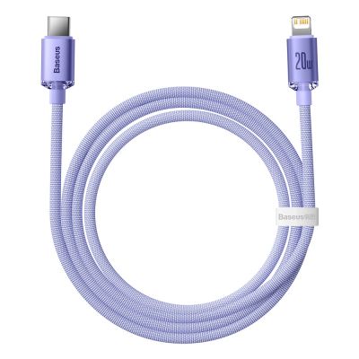 4. Kabel Baseus CAJY000205 Lightning - USB-C PD 20W 480Mb/s 1,2m - fioletowy