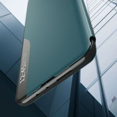 5. Eco Leather View Case elegancki futerał etui z klapką i funkcją podstawki Samsung Galaxy A72 4G fioletowy