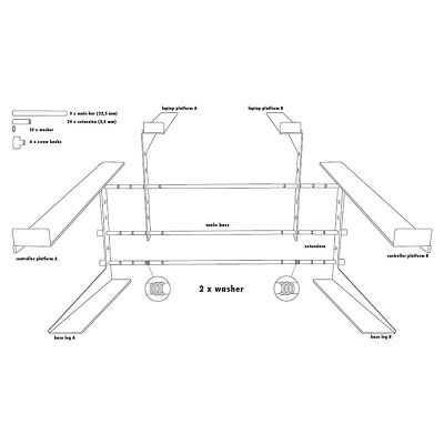 STAND4ME LT PRO statyw pod laptop kontroler mikser