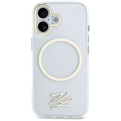 3. Etui Karl Lagerfeld IML KL Script Logo MagSafe na iPhone 17 - przezroczyste