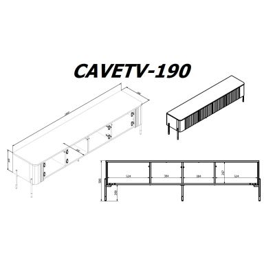 4. Szafka RTV VERA 190x40x50 biały mat