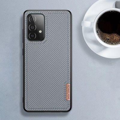 11. Dux Ducis Fino etui pokrowiec pokryty nylonowym materiałem Samsung Galaxy A72 4G szary