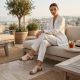 6. Skórzane sandały damskie beżowe Cambell 19391