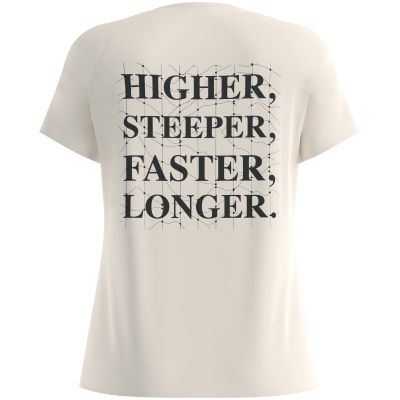 6. Koszulka z krótkim rękawem damska ODLO T-shirt crew neck s/s ESSENTIAL PRINT beżowa