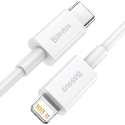 2. Kabel Baseus Superior Series USB-C / Lightning PD 20W 1 m - biały