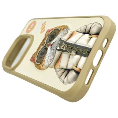 7. Etui Nimmy Cool&Cute 2.0 Cat na iPhone 15 Pro - zielone