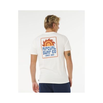 2. Koszulka męska RIP CURL Pacific Rinse Sunrise Tee biała