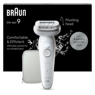 3. Depilator IPL BRAUN Silk-epil 9-011 3D,  praca na sucho i mokro, Biały, Złoto