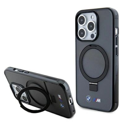 9. Etui BMW Ring Stand M Collection MagSafe na iPhone 15 Pro - czarne
