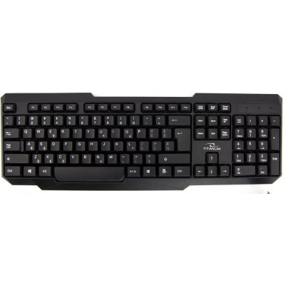 2. Zestaw klawiatura + mysz TITANUM MEMPHIS TK108 (USB; (US); kolor czarny; optyczna; 1000 DPI)