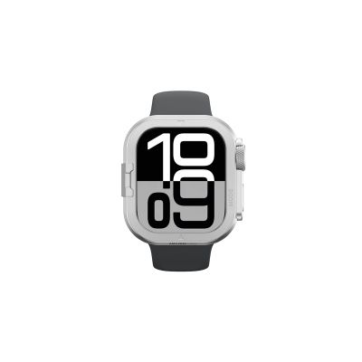 3. Etui metalowe AMAZINGTHING Titan Pro na Apple Watch 11 46mm aluminiowe - srebrne